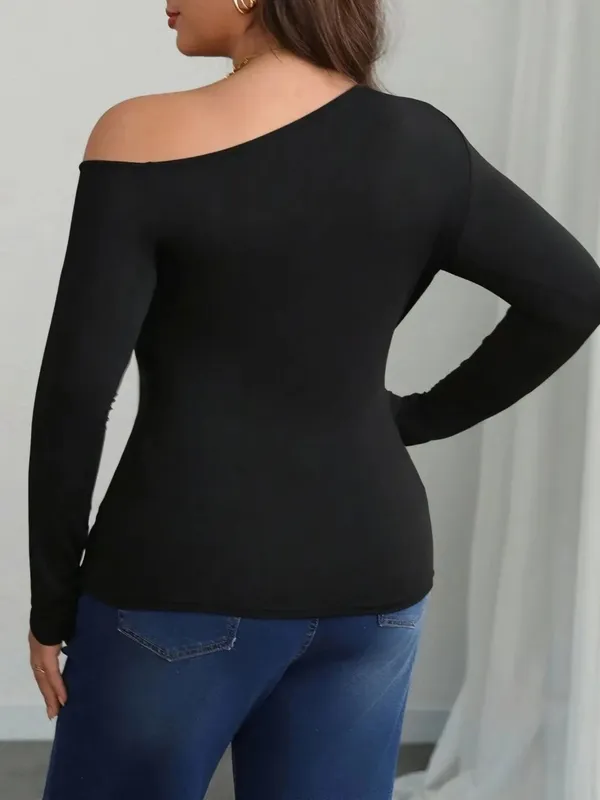 Black_Ribbed_Lycra_Premium_Asymmetric_Shoulder_Ribbed_Top