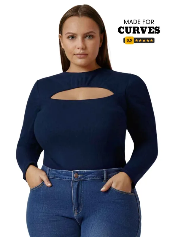 Navy_Blue_Ribbed_Lycra_Premium_Cutout_Neck_Ribbed_Top