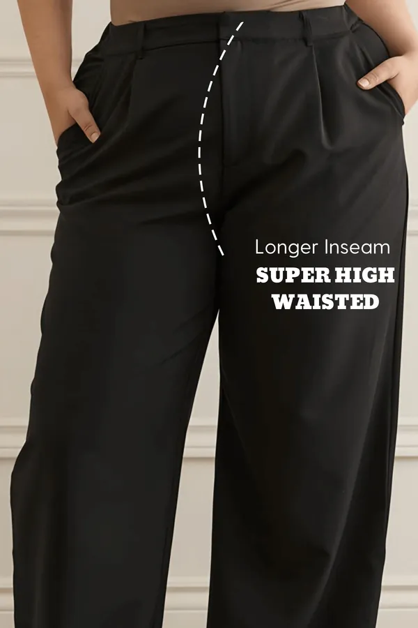 Grey_Twill_Lycra_Premium_Plicated_Hem_Wide_Leg_High_Waisted_Pants