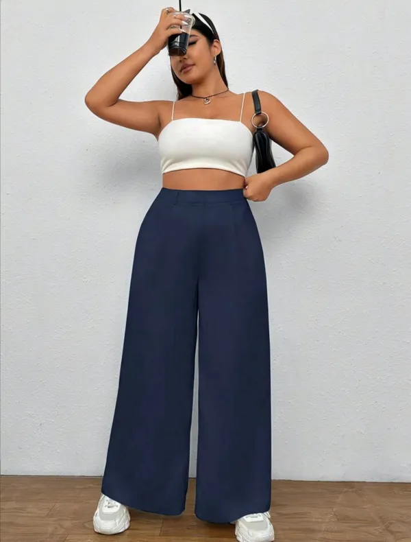 Navy_Blue_Twill_Lycra_Everyday_Slip_On_Pocket_Wide_Leg_High_Waisted_Pants