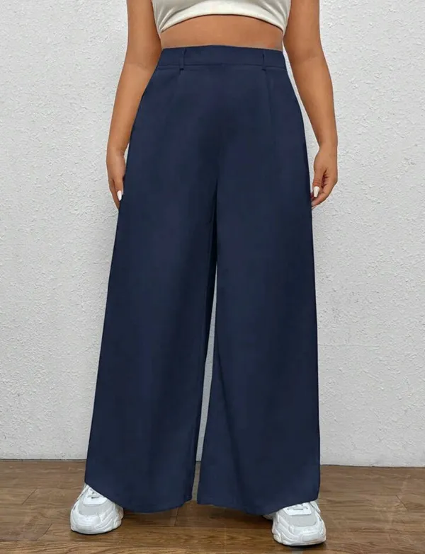 Navy_Blue_Twill_Lycra_Everyday_Slip_On_Pocket_Wide_Leg_High_Waisted_Pants