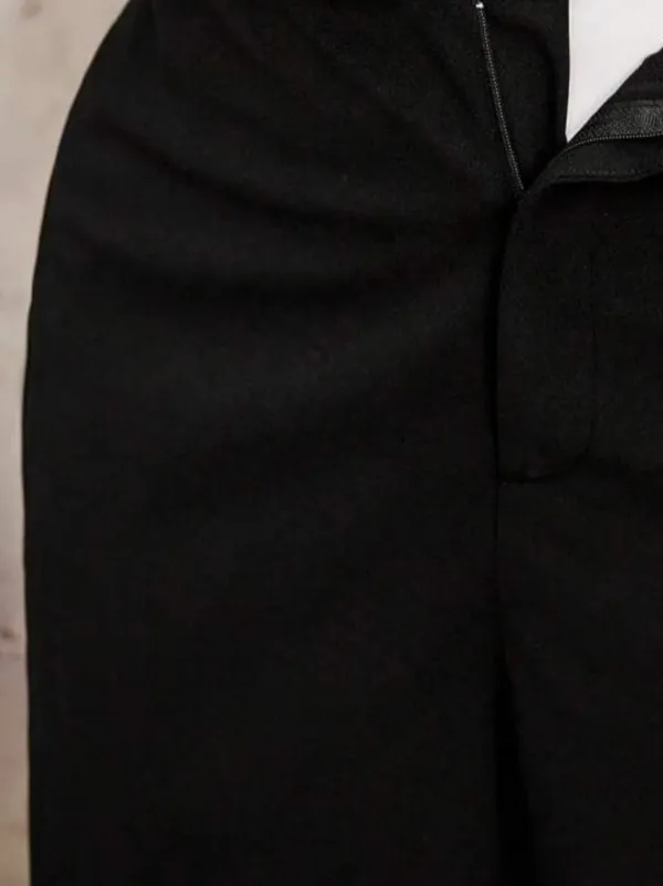 Black_Twill_Lycra_Premium_Straight_Leg_High_Waisted_Pants