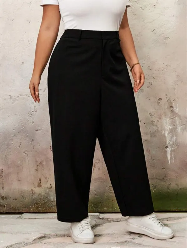 Black_Twill_Lycra_Premium_Straight_Leg_High_Waisted_Pants