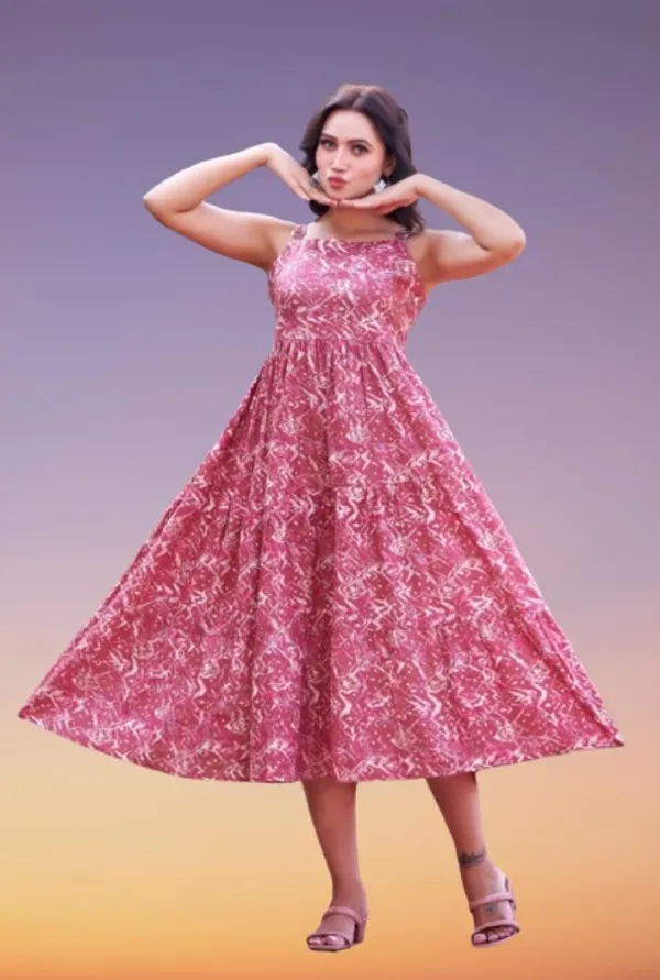 Pink_Ethnic_Motifs_Printed_Heavy_Cotton_Flora_Print_Ghera_Sleeve_Less_Frock_For_Women