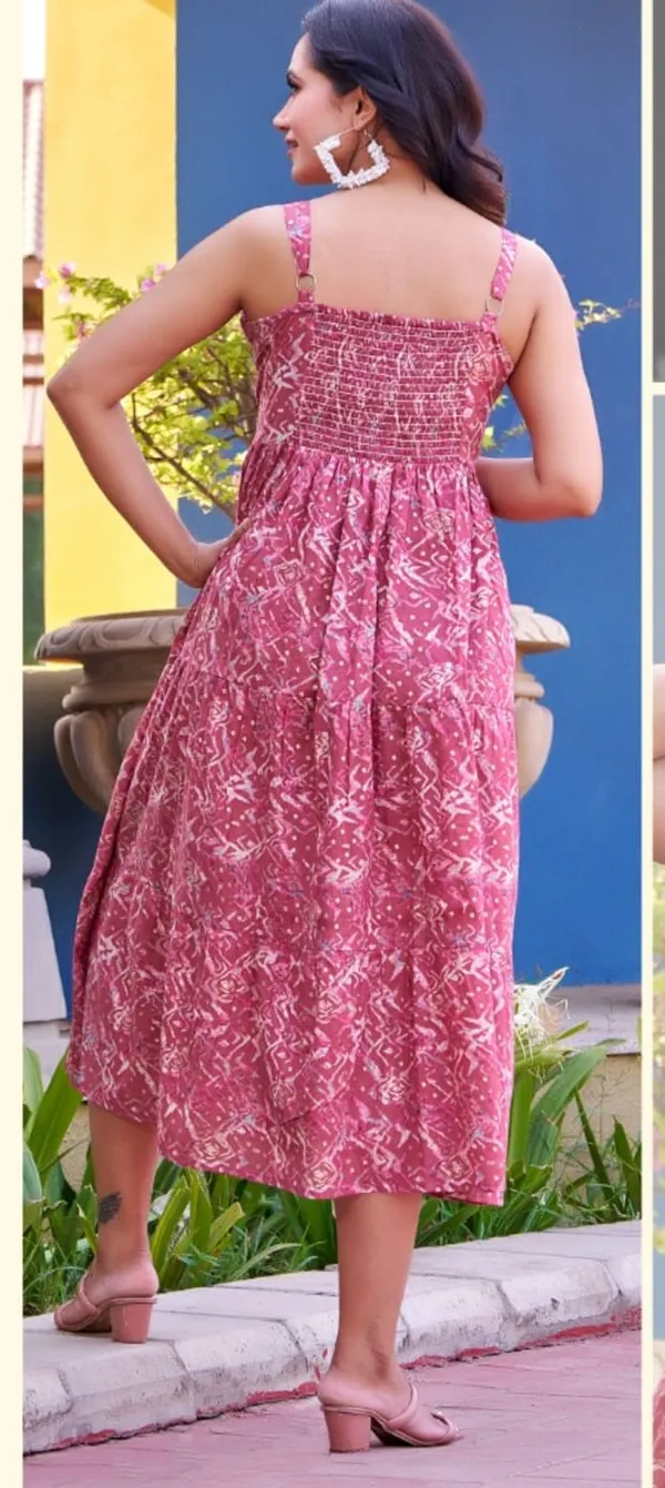 Pink_Ethnic_Motifs_Printed_Heavy_Cotton_Flora_Print_Ghera_Sleeve_Less_Frock_For_Women