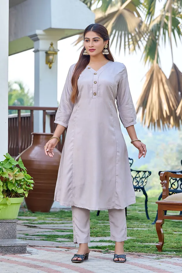 Grey_Art_Silk_Plain_Co-Ord_Set_For_Women