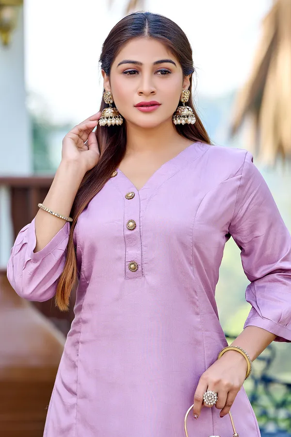 Lavender_Art_Silk_Plain_Co-Ord_Set_For_Women
