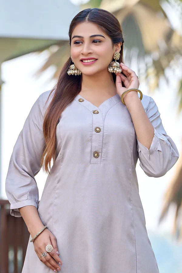 Grey_Art_Silk_Plain_Co-Ord_Set_For_Women