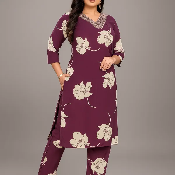 Purple_Reyon_Print_Co-Ord_Set_With_V-Neck_Style_For_Women
