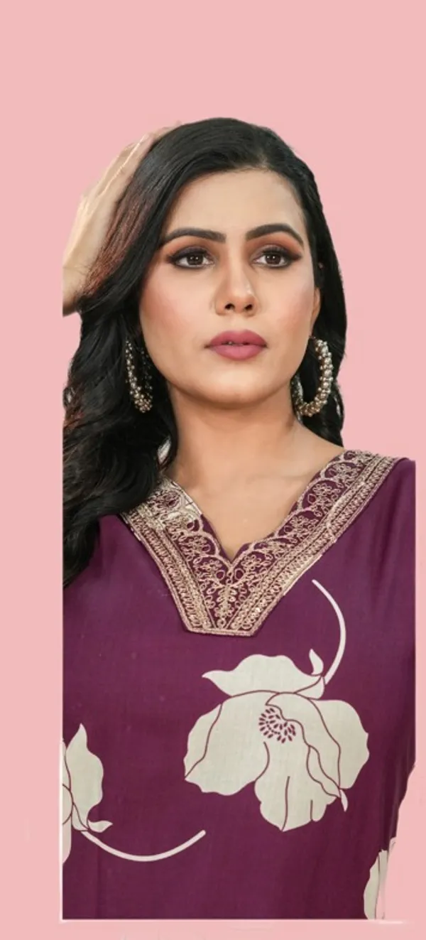 Purple_Reyon_Print_Co-Ord_Set_With_V-Neck_Style_For_Women