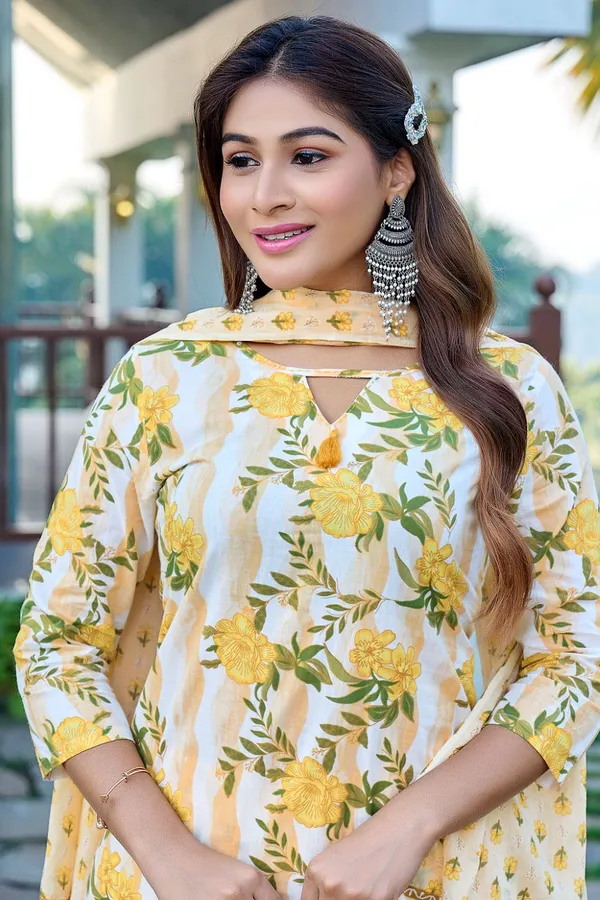 Yellow_Flora_Trending_Print_Kurti_Set_Dupata_Anarkali_For_Women