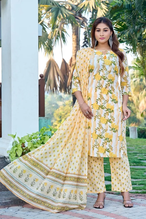 Yellow_Flora_Trending_Print_Kurti_Set_Dupata_Anarkali_For_Women