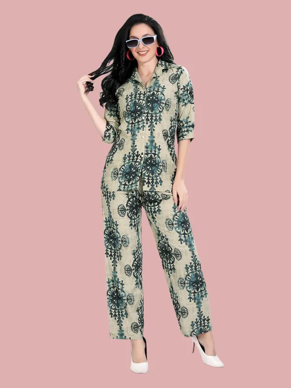 Teal_Printed_Print_Heavy_Reyon_Print_Co-Ord_Set_For_Women