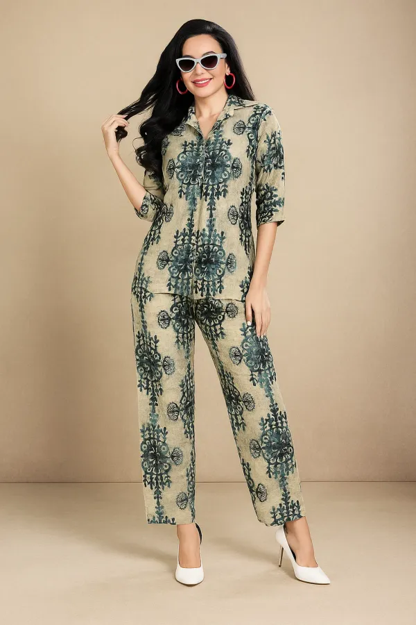 Teal_Printed_Print_Heavy_Reyon_Print_Co-Ord_Set_For_Women