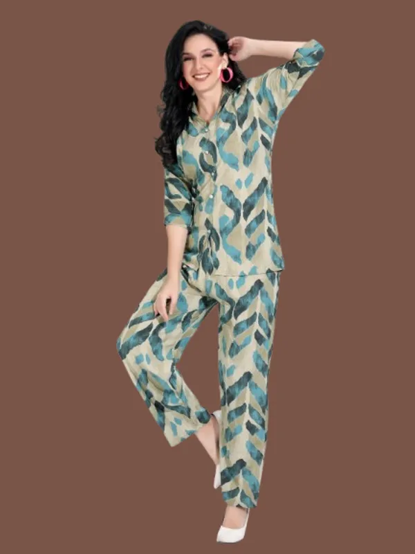 Beige_&_Blue_Print_Heavy_Reyon_Print_Co-Ord_Set_For_Women