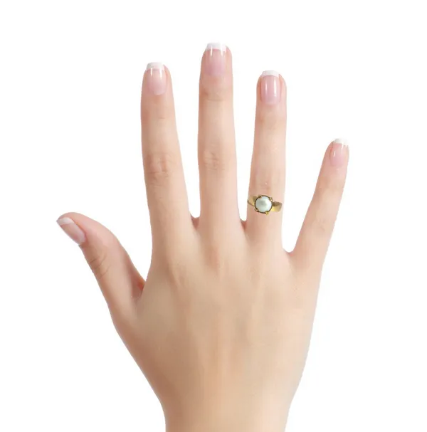 White_Pearl_Moti_Stone_Adjustable_Ring_|_Mental_Peace_Calm