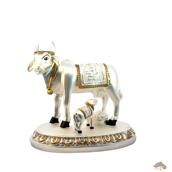 Silver_Plated_Kamdhenu_Cow_and_Calf_Statue_-_Vaastu_Positive_Energy_Items_for_Home_-_Offers_Wealth,_Prosperity,_Health,_Peace