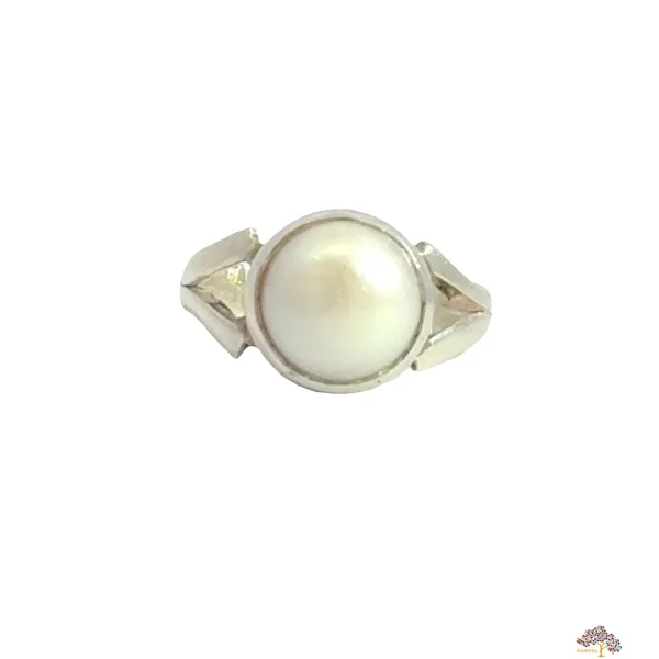 White_Pearl_Moti_Stone_Adjustable_Ring_|_Mental_Peace_Calm