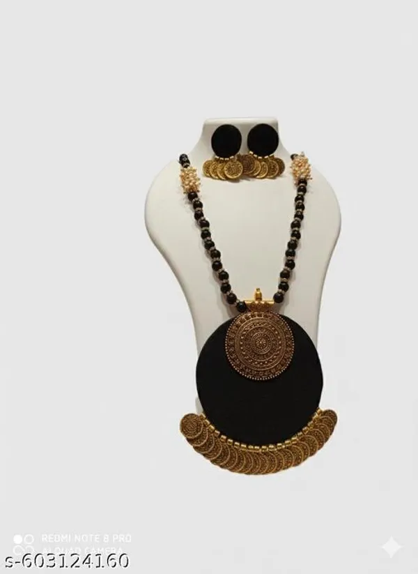Black_And_Silver_Tribal_Oxidized_Necklace_Set_For_Women