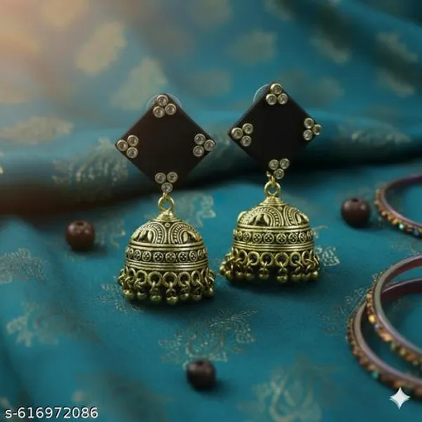 Black_Gold-Toned_Virasat_Antique_Jhumka_Earrings_For_Women