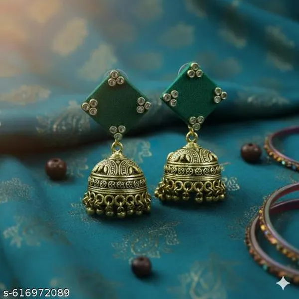 Green_Gold-Toned_Virasat_Antique_Jhumka_Earrings_For_Women