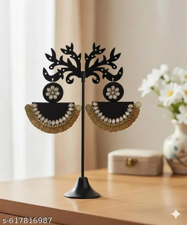 Black_Royal_Half-Moon_Statement_Earrings_For_Women