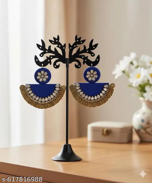 Blue_Royal_Half-Moon_Statement_Earrings_For_Women