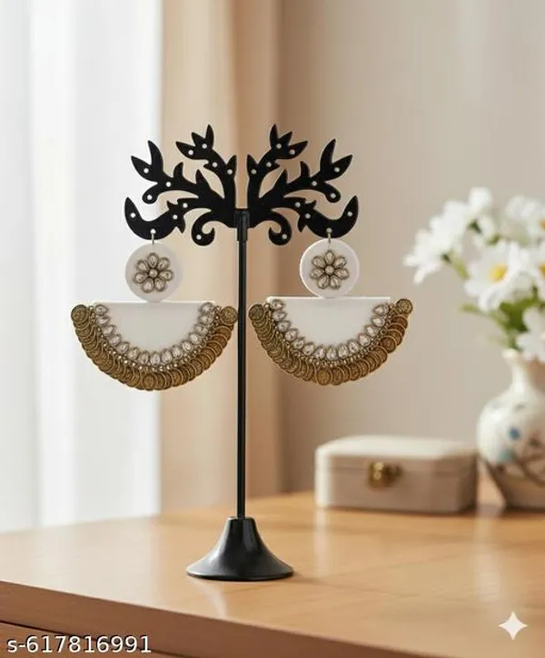 Royal_White_Half-Moon_Statement_Earrings_For_Women