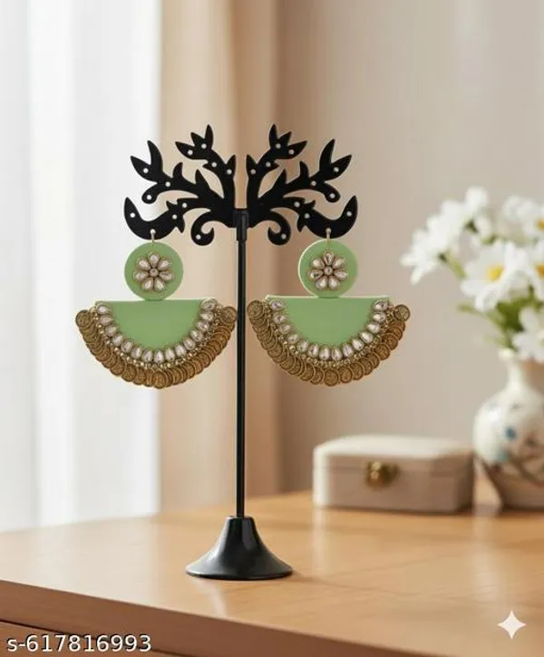 Royal_Mint_Green_Half-Moon_Statement_Earrings_For_Women