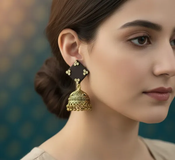 Black_Gold-Toned_Virasat_Antique_Jhumka_Earrings_For_Women