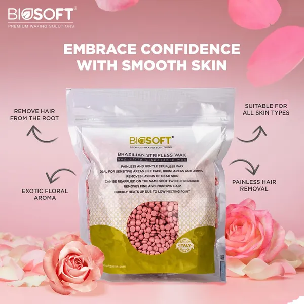 Biosoft_Rose_Stripless_Wax_(500g)_Blend_Of_Natural_Ingredients