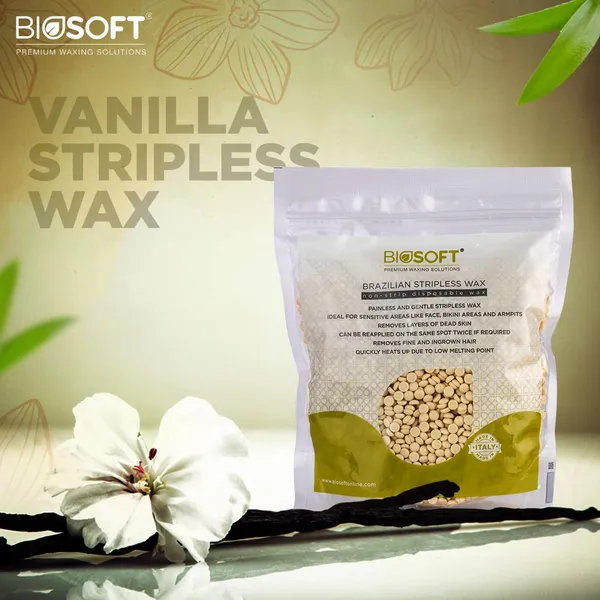 Biosoft_Vanilla_Stripless_Wax_(500g)_Suitable_For_All_Skin_Types