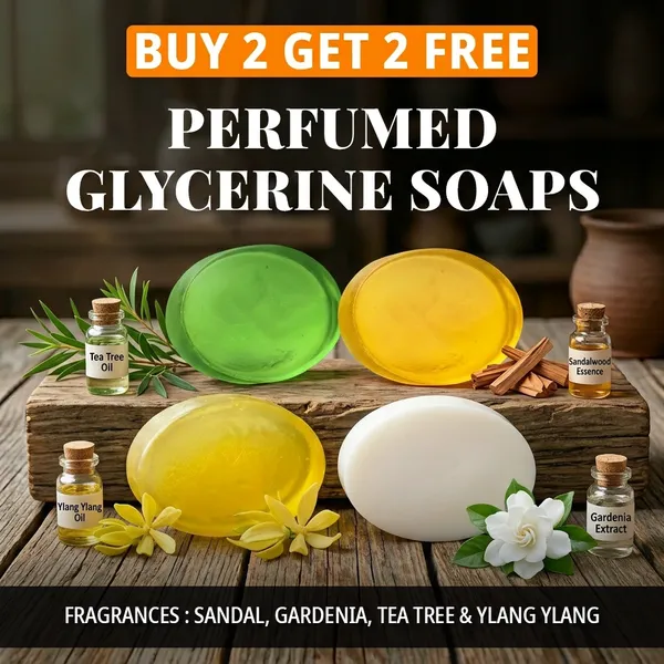 Pack_of_4-_Sandal,_Gardenia,_Tea_Tree_&_Ylang_Ylang_Fragrances_with_Indian_Neem_&_Basil_Anti_Microbial_Glycerine_Soap