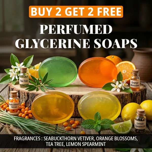 Pack_of_4-_Seabuckthorn_Vetiver,_Orange_Blossoms,_Tea_Tree_&_Lemon_Spearmint_Fragrances_with_Indian_Neem_&_Basil_Anti_Microbial_Glycerine_Soap