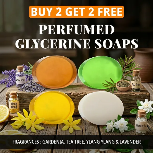 Pack_of_4-_Gardenia,_Tea_Tree,_Ylang_Ylang_&_Lavender_Fragrances_with_Indian_Neem_&_Basil_Anti_Microbial_Glycerine_Soap