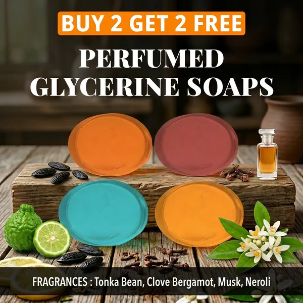 Pack_of_4-_Tonka_Bean,_Clove_Bergamot,_Musk_&_Neroli_Fragrances_with_Indian_Neem_&_Basil_Anti_Microbial_Glycerine_Soap