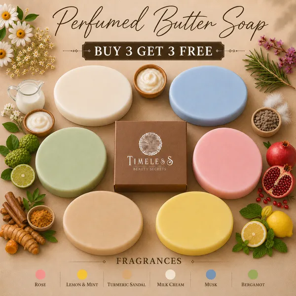 Pack_of_6:_Goat_Milk_Butter_Soap_With_Pomegranate,_Lemon_Spearmint,_Turmeric_Sandal,_Milk_Cream,_Musk,_Bergamot_with_Glycerine,_Almond_Oil,_Vit_E,_Rosemary