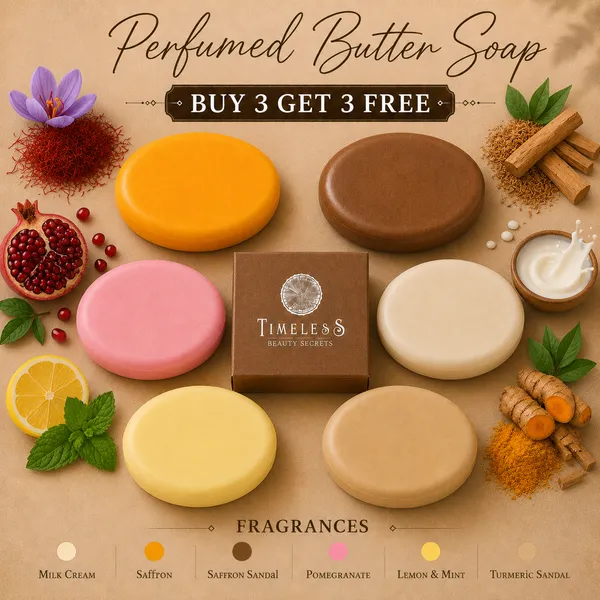Pack_of_6:_Goat_Milk_Butter_Soap_With_Saffron,_Saffron_Sandal,_Pomegranate,_Lemon_Spearmint,_Turmeric_Sandal,_Milk_Cream_with_Glycerine,_Almond_Oil,_Vit_E,_Rosemary