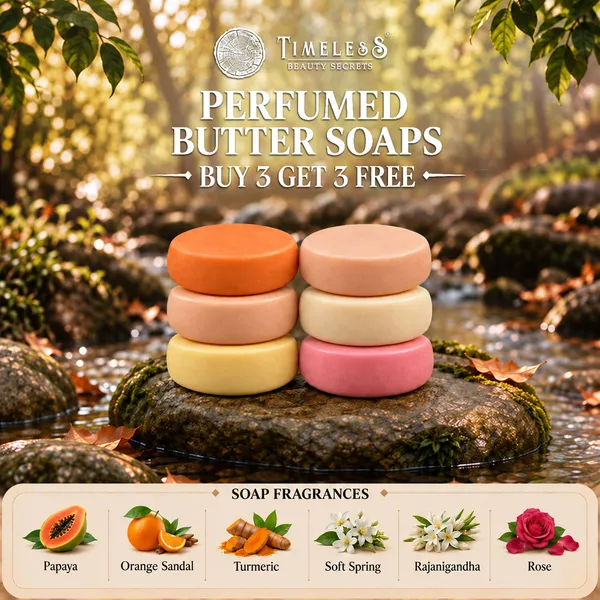 Pack_of_6:_Goat_Milk_Butter_Soap_With_Papaya,_Orange_Sandal,_Turmeric,_Soft_Spring,_Rajanigandha,_Rose_with_Glycerine,_Almond_Oil,_Vit_E,_Rosemary