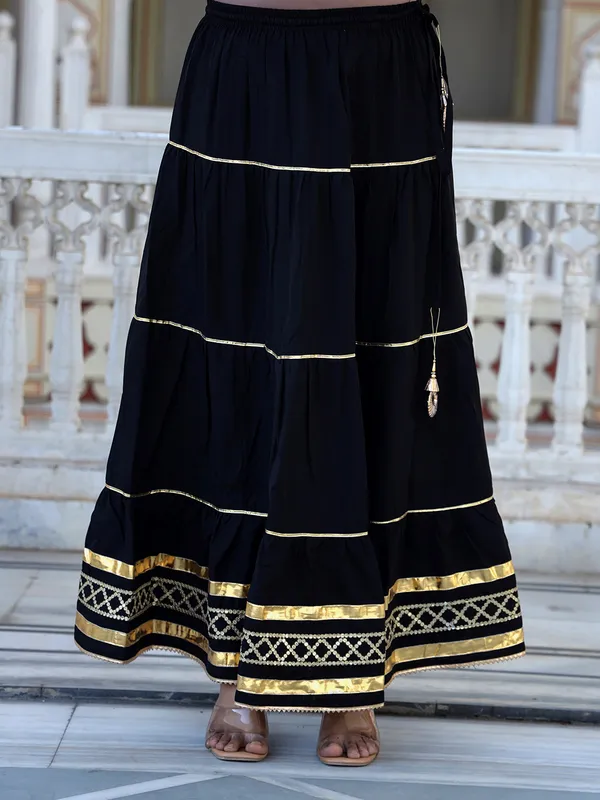 Black_Embroidered_Regular_Sequinned_Kurta_With_Skirt_&_With_Dupatta_For_Women