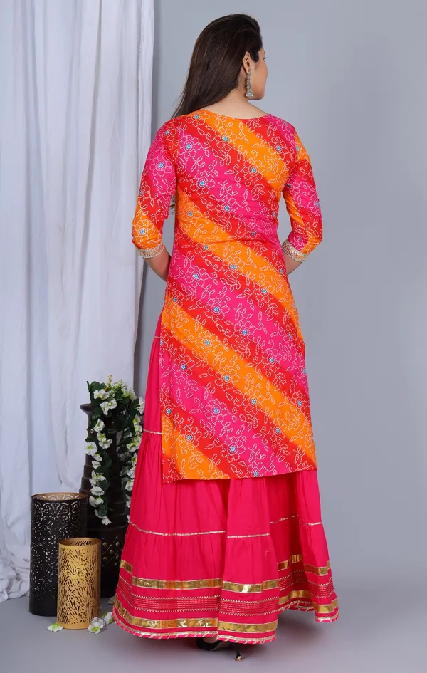 Pink_Bandhani_Printed_Regular_Gota_Patti_Kurta_With_Skirt_&_With_Dupatta_For_Women