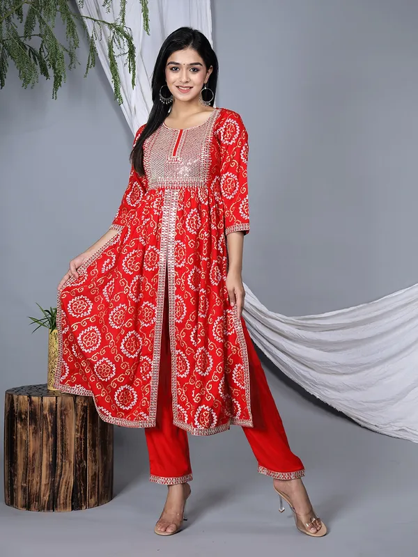 Red_Floral_Embroidered_Sequined_Anarkali_Kurta_With_Palazzos_&_Dupatta_For_Women