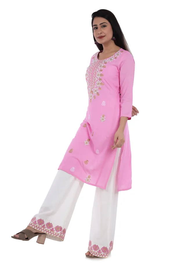 Pink_Floral_Embroidered_Regular_Kurta_With_Palazzos_For_Women