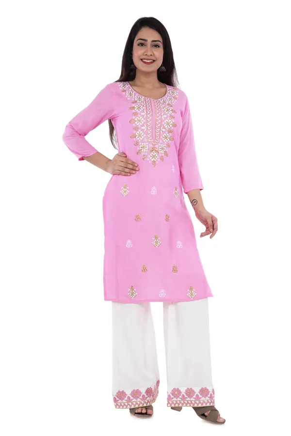 Pink_Floral_Embroidered_Regular_Kurta_With_Palazzos_For_Women