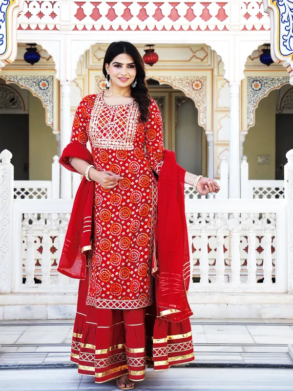 Maroon_Embroidered_Regular_Sequinned_Pure_Cotton_Kurta_With_Skirt_&_With_Dupatta_For_Women