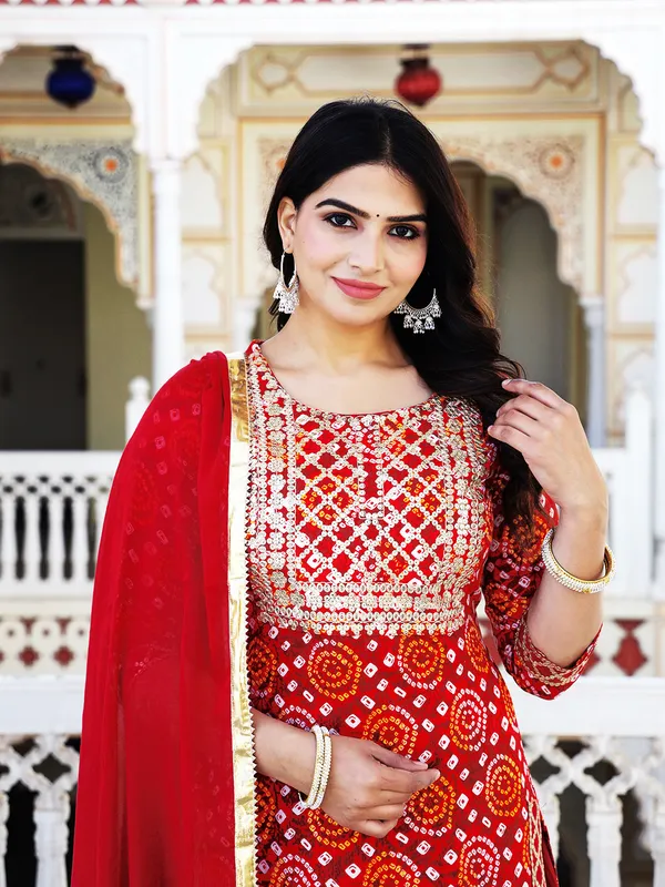 Maroon_Embroidered_Regular_Sequinned_Pure_Cotton_Kurta_With_Skirt_&_With_Dupatta_For_Women
