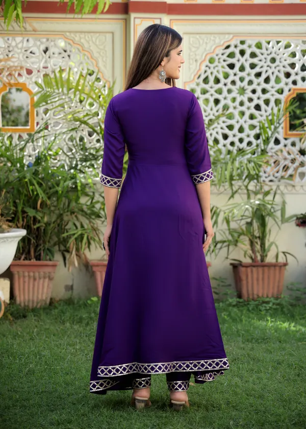 Purple_Yoke_Design_Regular_Sequinned_Kurta_With_Trousers_&_With_Dupatta_For_Women