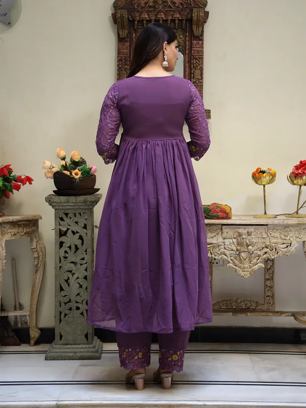Purple_Embroider_Regular_Sequinned_Kurta_With_Trousers_&_Dupatta_For_Women