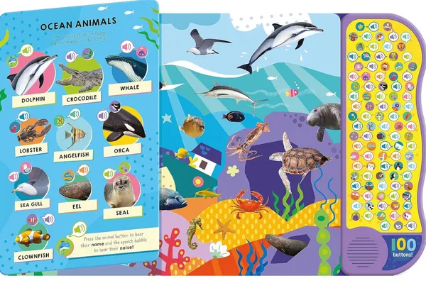 100_Button_Look_&_Find_Animal_Words_&_Sounds_[Hardcover]