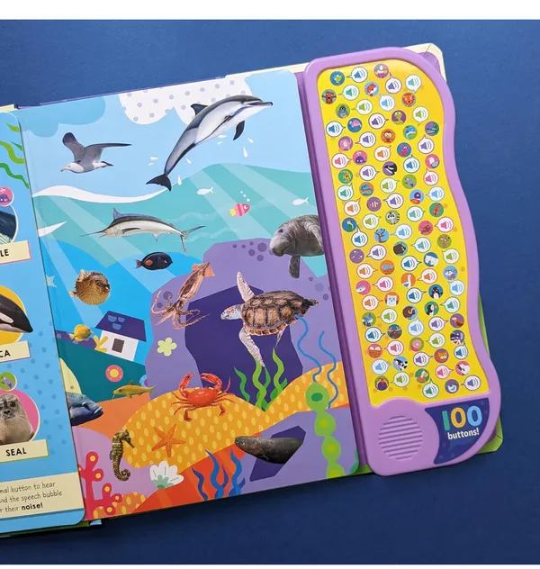 100_Button_Look_&_Find_Animal_Words_&_Sounds_[Hardcover]